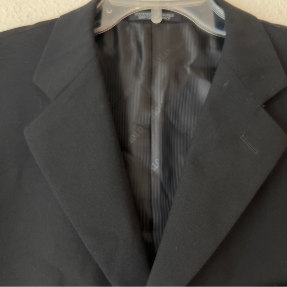 Vittorio St Angelo 100% wool Black Men's Blazer coat single breasted 3 bts 42R - Picture 10 of 10